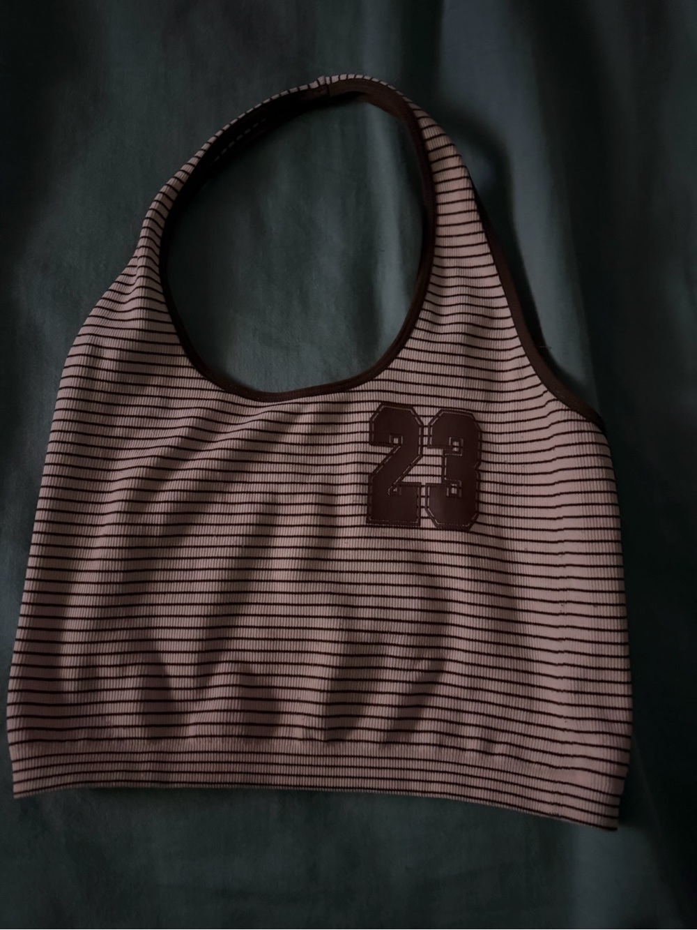 Striped Brown 28 Racerback Crop Tank Top buy each $16 or together for $30